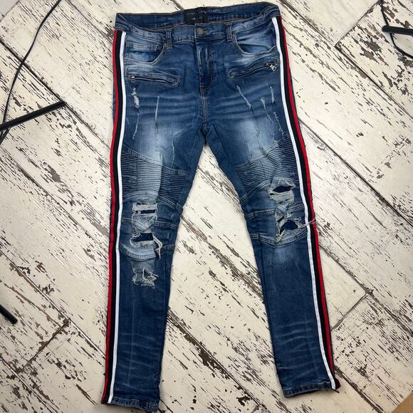Supply and demand jeans men’s 38W-XXL
distressed grunge stretch zipper pockets - Picture 5 of 11